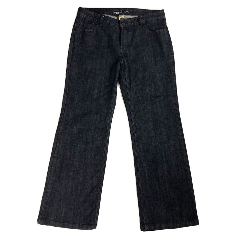 Liz Claiborne Bootcut Fit Denim‎ Blue Jeans Women's Size 14 Mid Rise (33x29)